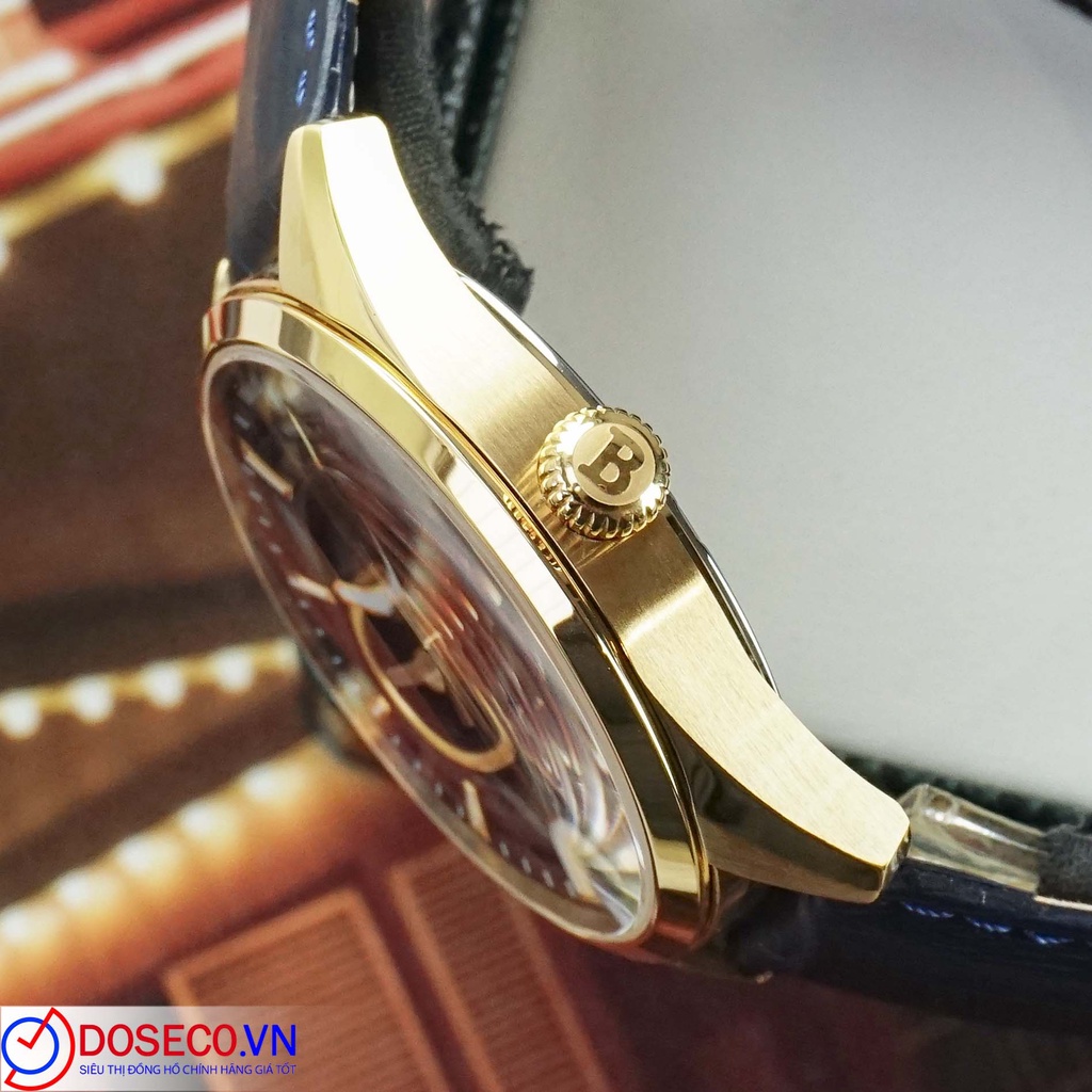 Đồng Hồ Nam Bentley Mặt Hề BL1831-15MKNN-AMK-GL-X Chính Hãng Kính Sapphire, Dây Da Cao Cấp, Chống Nước Tốt