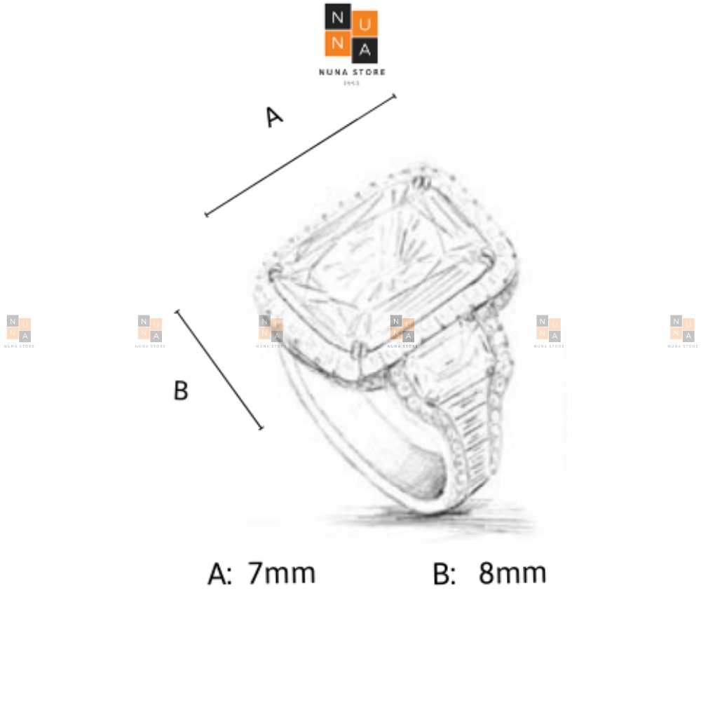 Nhẫn nam gắn đá nhân tạo nhẫn bạc 925 thời trang DN1112