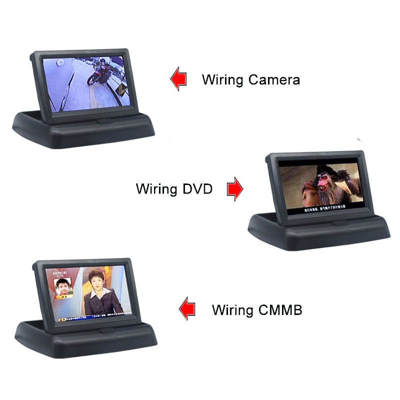 Màn Hình Màu 4.3 Inch TFT-LCD Kèm Hệ Thống Theo Dõi Đỗ Xe Cho Xe Hơi