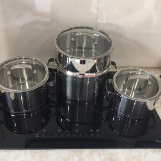 Bộ nồi ba chiếc kèm xửng hấp RK182024S-1