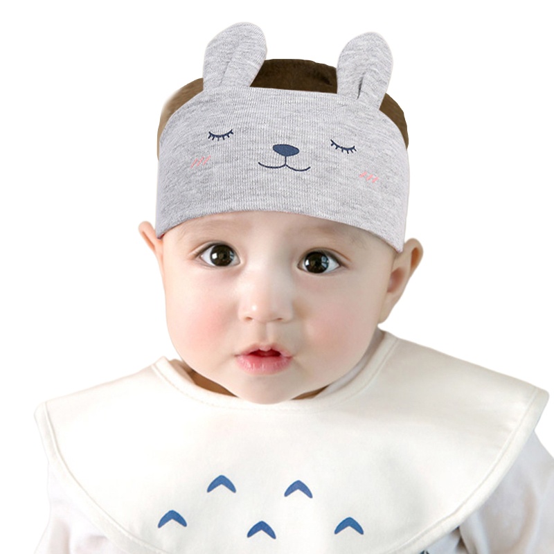 Mũ Beanie Hở Chóp Co Giãn Hình Thỏ / Gấu Hoạt Hình Dễ Thương Cho Bé