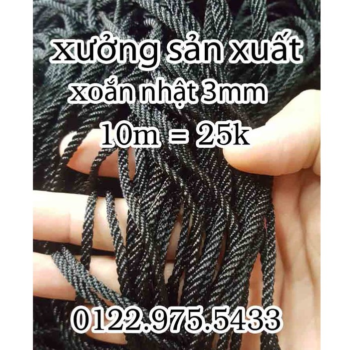 Sỉ 1 set 10 mét dây xoắn nhật đỏ - đen = 25k
