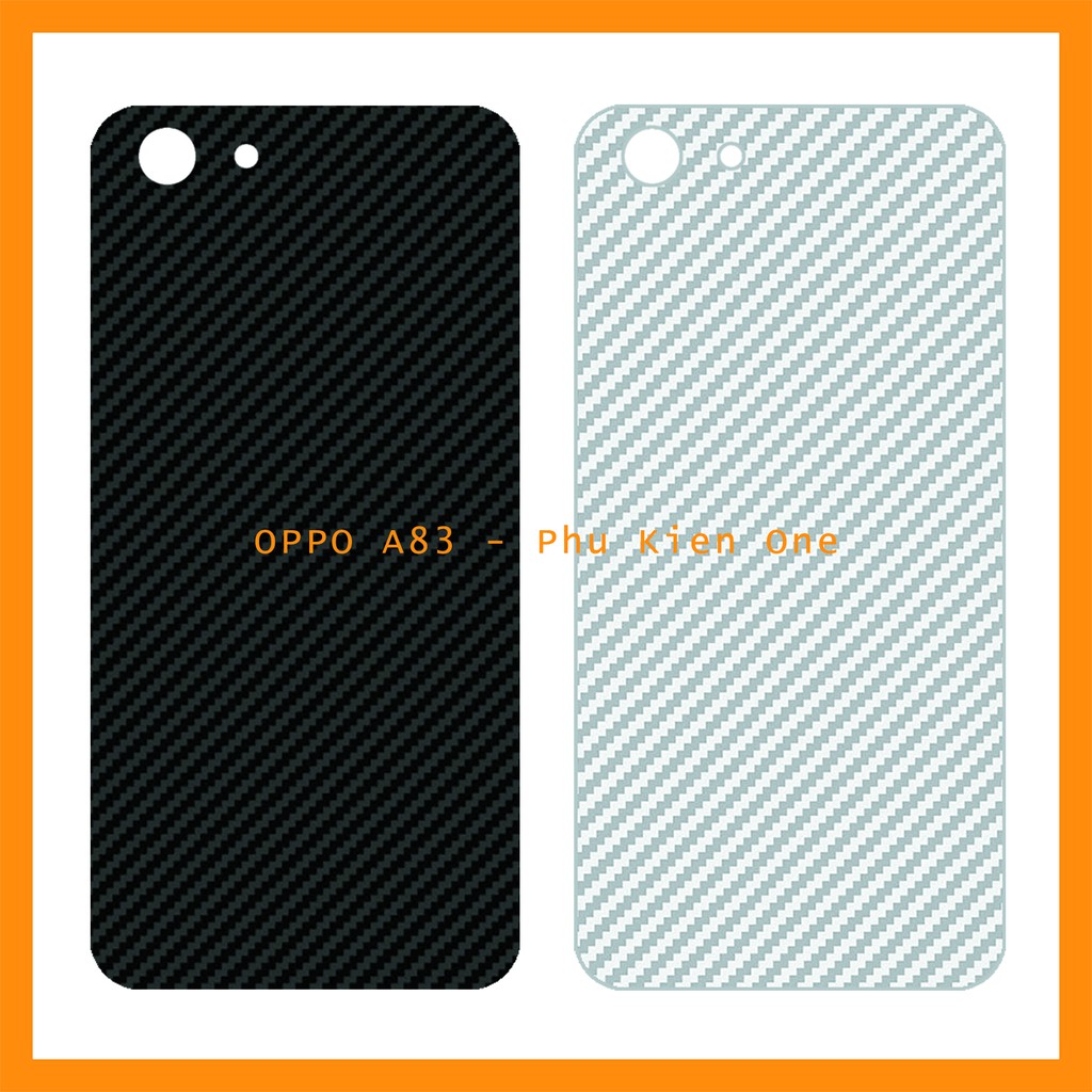 Decal dán lưng Oppo A83 vân carbon 3D