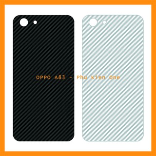 Decal dán lưng Oppo A83 vân carbon 3D