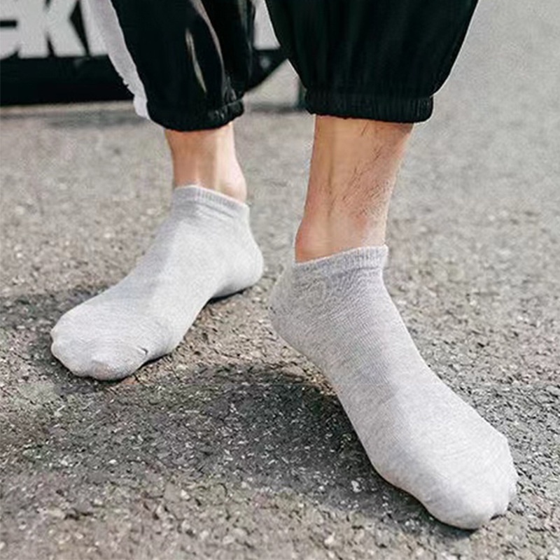 Đôi tất cotton FHYL ngắn màu trơn thời trang cho nam nữ