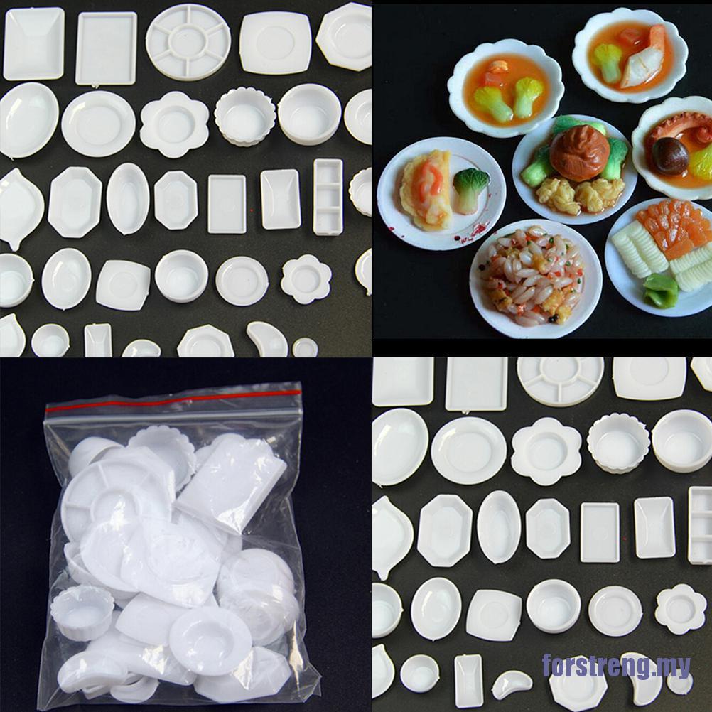 Set 33 Dĩa Nhựa Mini Trang Trí Nhà Búp Bê