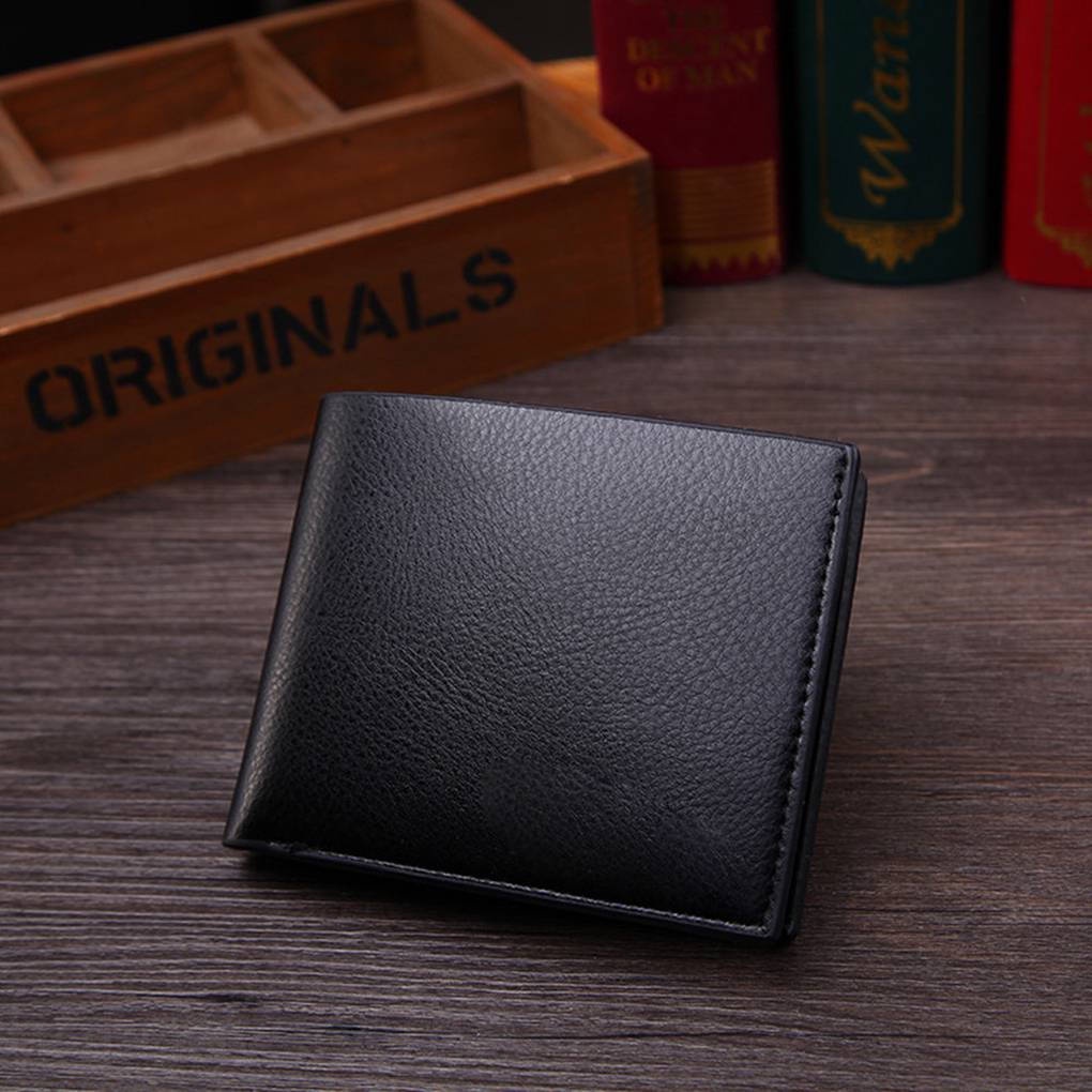 Men Boys Bifold Wallet PU Leather Wallet with Cash Pocket Card Holder Slots Case Pouch Bag holidayscome