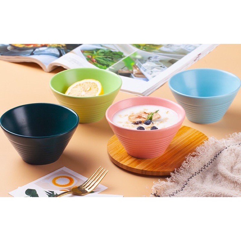 Bát sứ loe sắc màu, Bát cơm hay bát chè soup, gốm sứ cao cấp không chì
