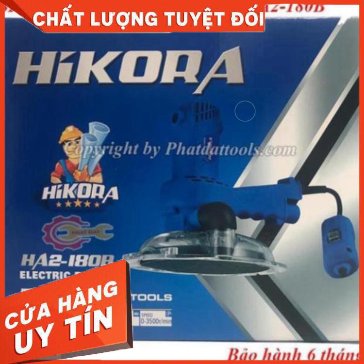 Máy chà nhám tường làm sơn bả HIKORA HA2-180B-Hàng chính hãng-Bảo hành 6 tháng-Đầy đủ phụ kiện 100% dây đồng