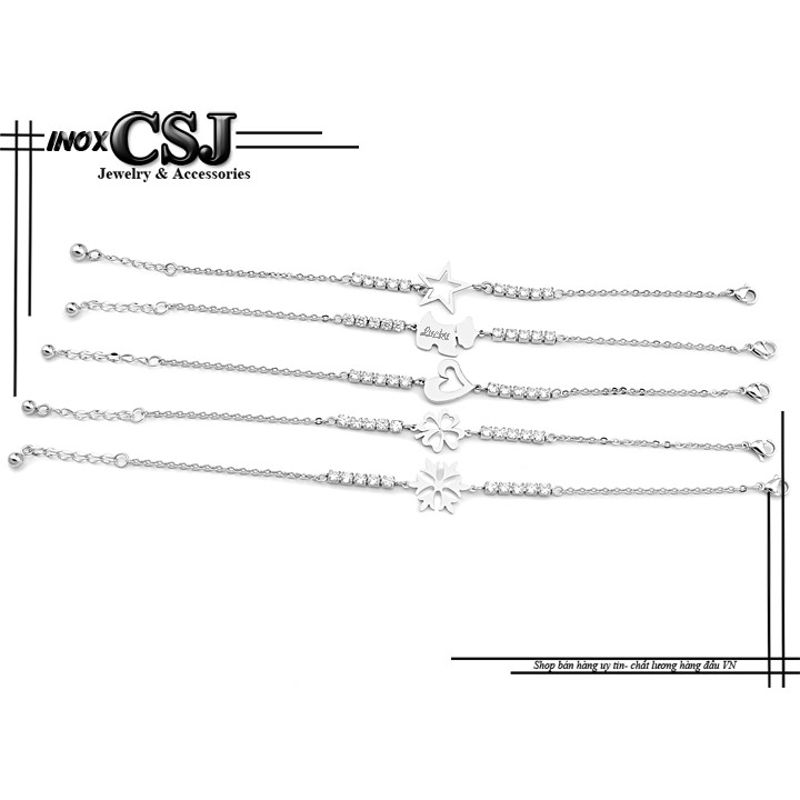 Lắc vòng tay inox nữ hình chó con - cún may mắn bảo hành không đen vĩnh viễn