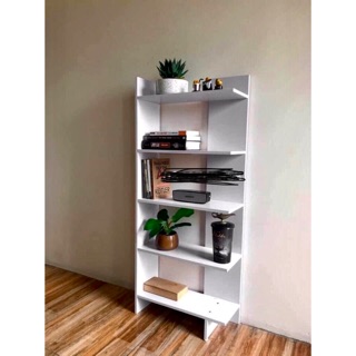 Kệ sách gỗ 5 tầng màu trắng