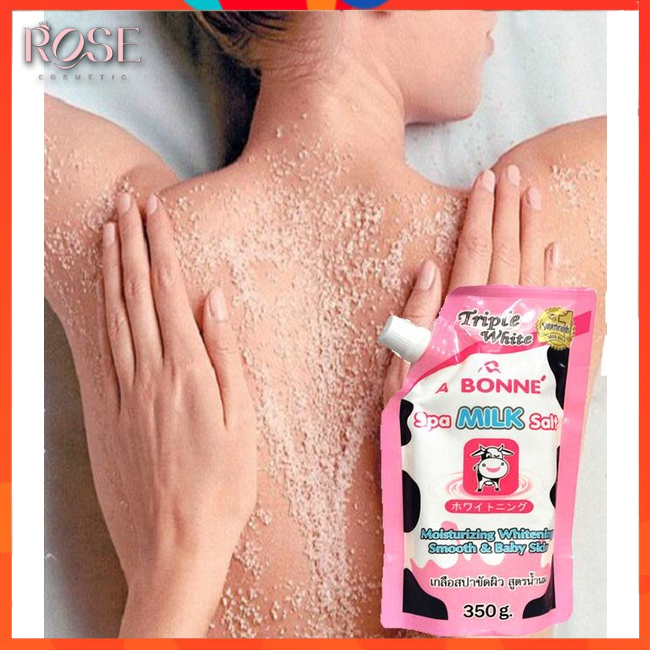 Muối Tắm Sữa Bò ⚡⚡ Thái Lan Tẩy Tế Bào Chết Tẩy Da Chết Body A Bonne Spa Milk Salt Cho Làn Da Mịn Màng 350g