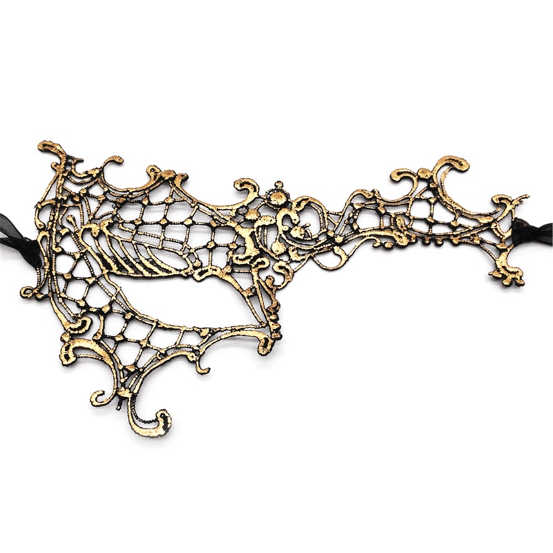 Mặt Nạ Hóa Trang Halloween Nửa Mặt Phối Ren Gợi Cảm Cho Nữ