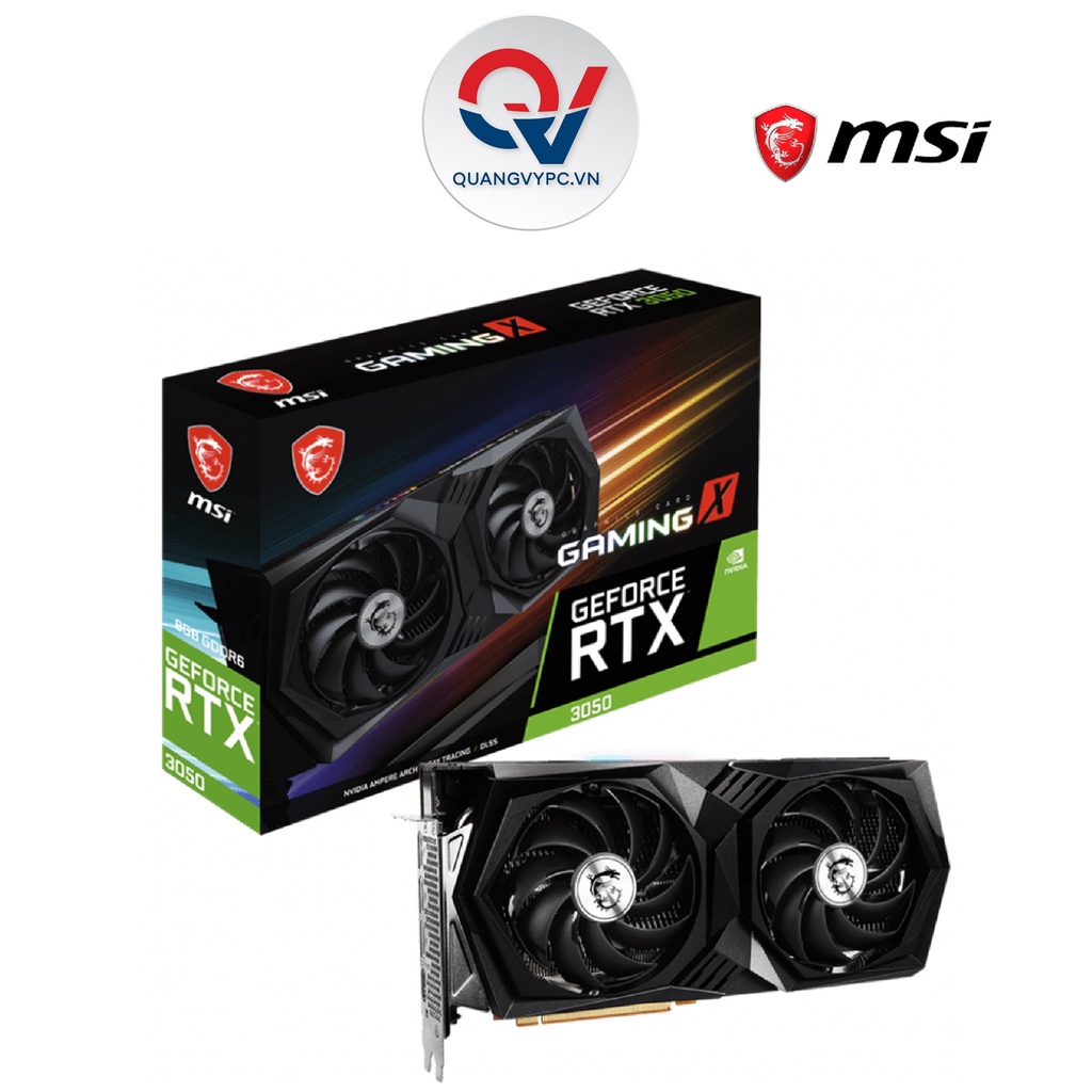 Card màn hình VGA MSI RTX 3050 Gaming X 8GDDR6 Chính hãng Mai Hoàng