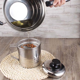 SALE SẬP SÀN - HŨ ĐỰNG VÀ BẢO QUẢN DẦU ĂN THỪA LỌC CẶN CÓ NẮP ĐẬY, CHẤT LIỆU 100% INOX 304 CAO CẤP