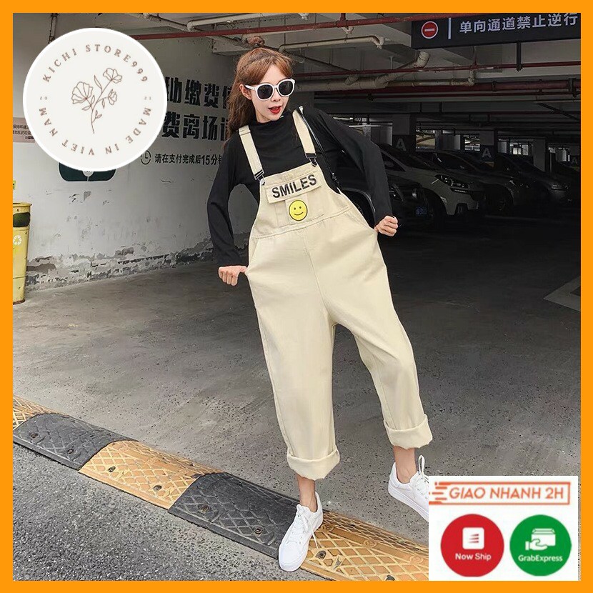 [Mã FAGREEN55 giảm tới 30K đơn 99K] Quần Yếm Dài thiết kế Kichistore , Yếm Jean ống suông chất vải cao cấp nữ MY111 | BigBuy360 - bigbuy360.vn