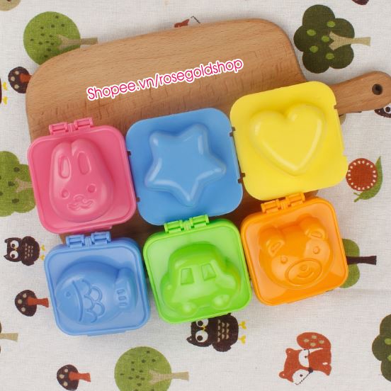 Set 3 Khuôn Ép Cơm, Trứng, Bánh Tạo Hình Ngộ Nghĩnh Giúp Bé Thích Thú Khi Ăn - goodbaby, luvamo, hanhdecal, shop mẹ xôi