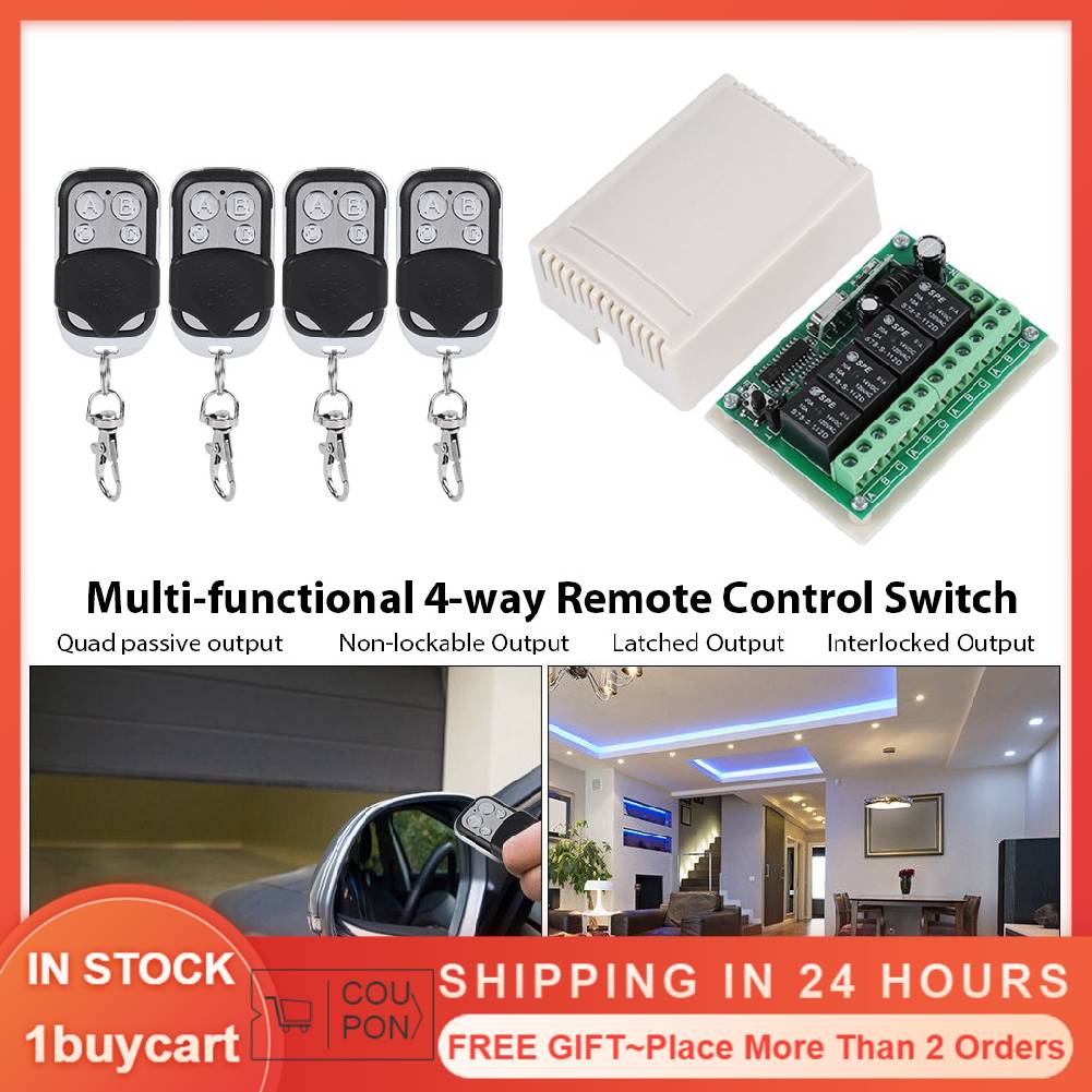 Remote không dây đa năng điều khiển 4 cổng