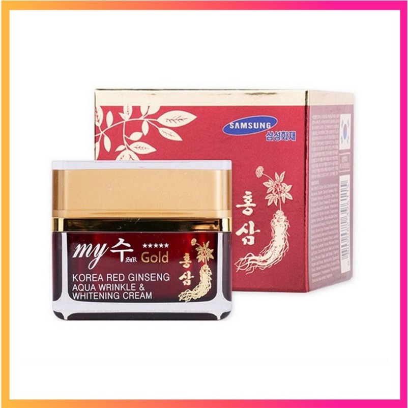 Kem Dưỡng Da Ban Ngày Hồng Sâm My Gold Hàn Quốc, Lọ 50g, Giúp Gương Mặt Bạn Luôn Tươi Sáng Rạng Ngời