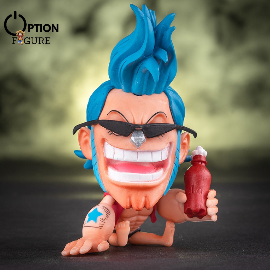 Mô Hình One Piece Anime Chibi Luffy Zoro Sanji Nami Robin Chopper Franky Brook Hancok Dofla, Figure team Luffy decor