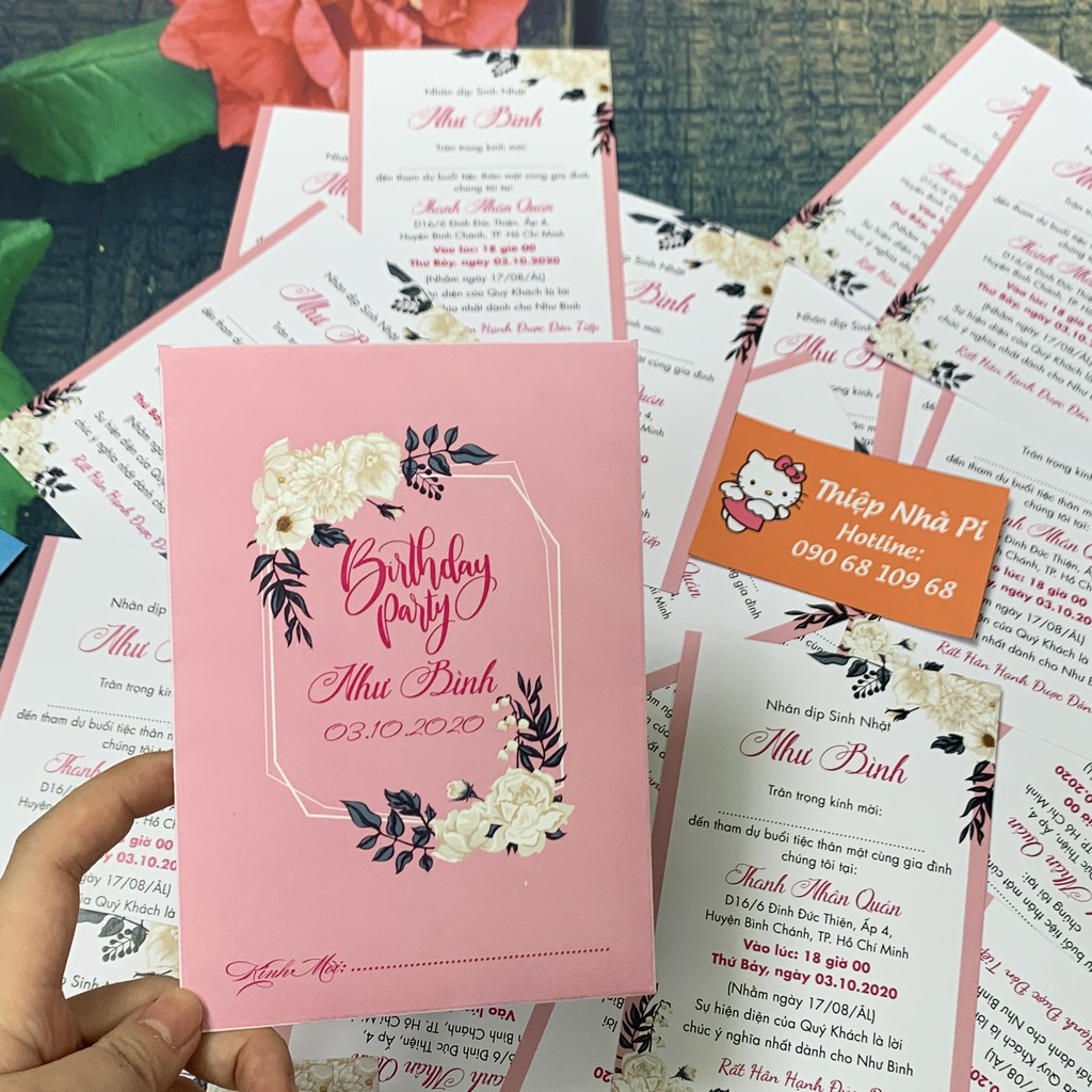 THIỆP SINH NHẬT VÒNG HOA