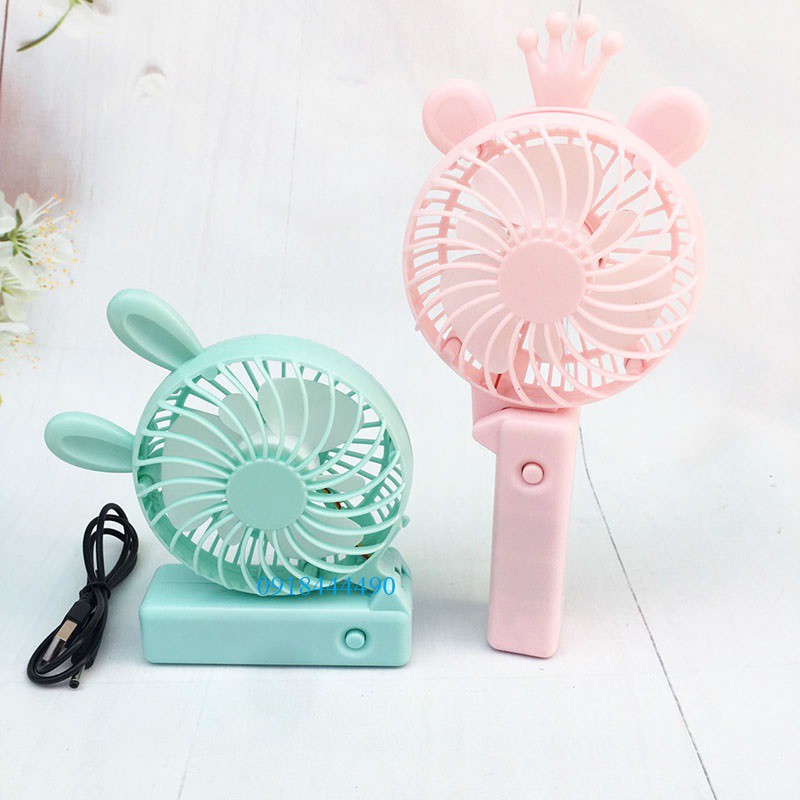 [Loại bền-chọn màu] Quạt mini tích điện sạc USB 2 kiểu đứng tiện dụng