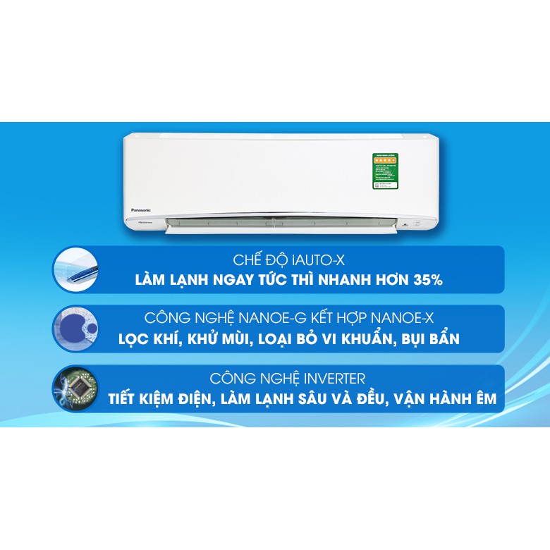 Máy lạnh Panasonic Inverter 1 HP CU/CS-XU9UKH-8 (Miễn phí giao tại HCM-ngoài tỉnh liên hệ shop)