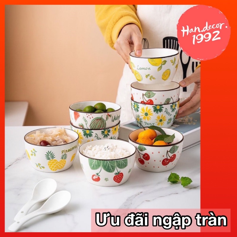 Bát Ăn Chè Hoa Quả 🍒🍍🍓Bát Ăn Cơm, Chén Sứ Cute