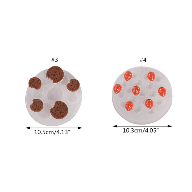 Khuôn đúc resin tạo hình hoa/trái tim nhỏ dùng làm món ăn/bánh quy/kem/trang sức thủ công DIY tiện dụng