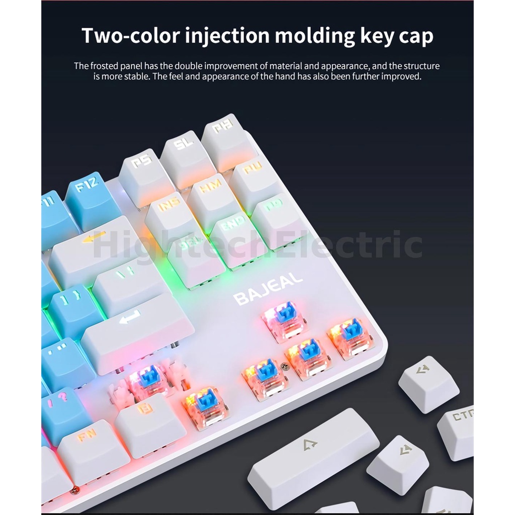 Bàn Phím Cơ Chơi Game RGB 87 Phím Có Dây