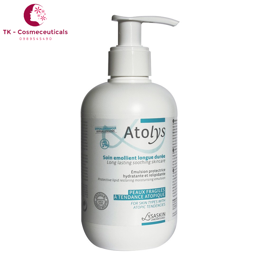 Atolys Soin Emulsion Gel Làm Sạch Nhẹ Nhàng Cho Da Khô Và Ngứa, Da Nhạy Cảm, Dị Ứng - 200ml