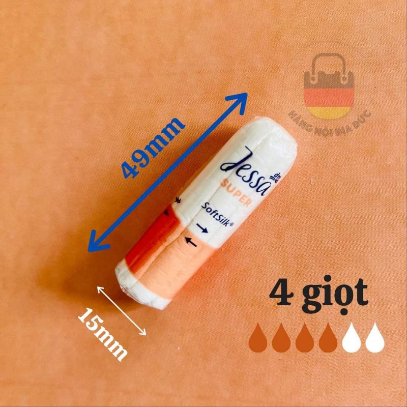 BĂNG VỆ SINH TAMPON Jessa DẠNG NÚT NỘI ĐỊA ĐỨC bán LẺ