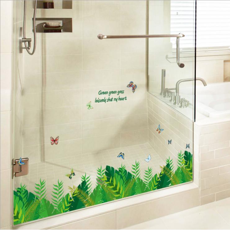 Decal dán chân tường 3D cỏ xanh - decalamyshop