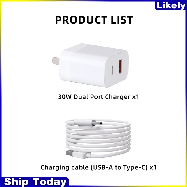 Đầu Sạc Nhanh Qc3.0 Usb Pd Kép 30w Cho Dji Mini 2 / 3pro UAV