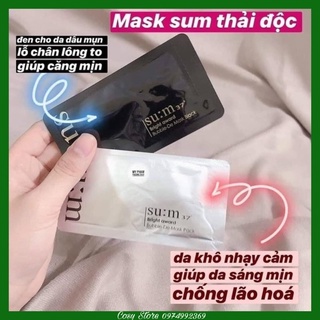 Mặt nạ thải độc , SUM SỦI BỌT THẢI ĐỘC DA SUM37 Hàn Quốc ,Gói 5ml