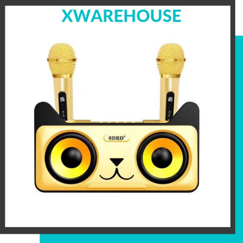 Loa blueooth karaoke SDRD305 2 loa bass song ca được chính hãng tặng 02 micro ko dây