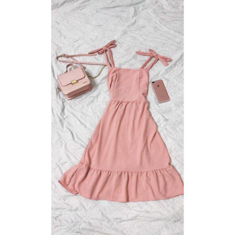 Đầm cột nơ ở vai, mẫu Hot 2021 | BigBuy360 - bigbuy360.vn