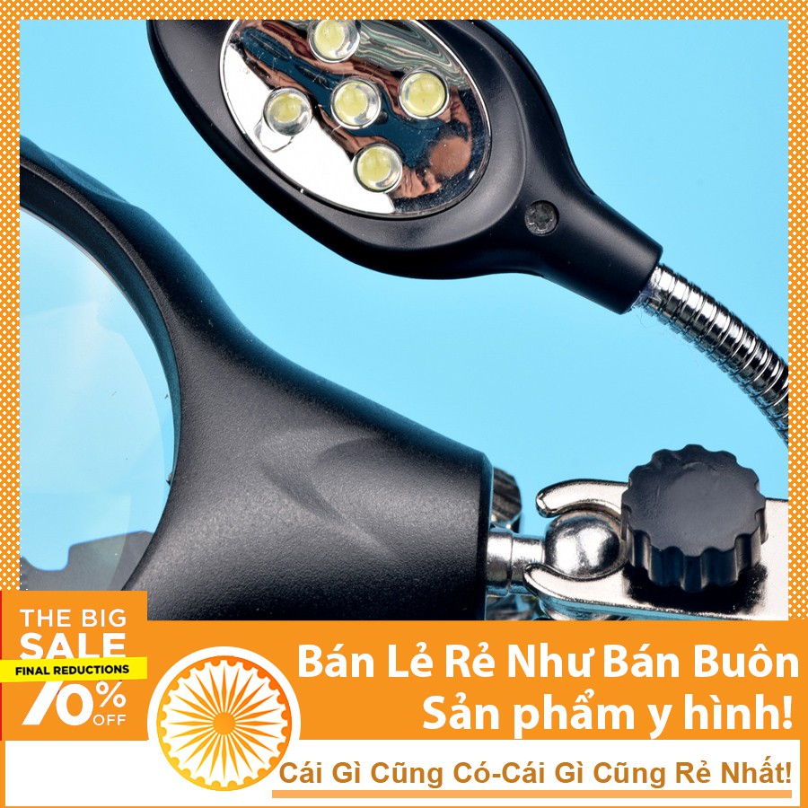 Kính Lúp Đôi Để Bàn Có Đèn Led Chiếu Sáng MG16129-C