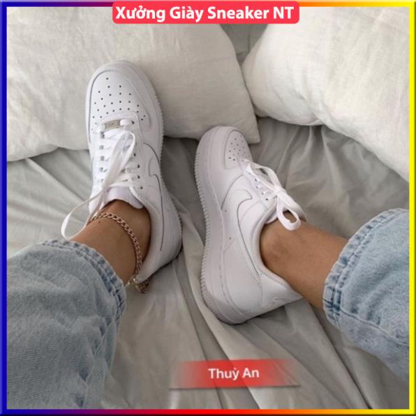 Giày thể thao AF1 trắng full , giày dép nam nữ sneaker air force 1 hot hit bản đẹp full box | BigBuy360 - bigbuy360.vn