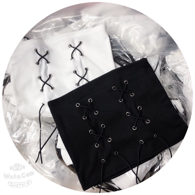 Áo ống xỏ dây gân sang chảnh