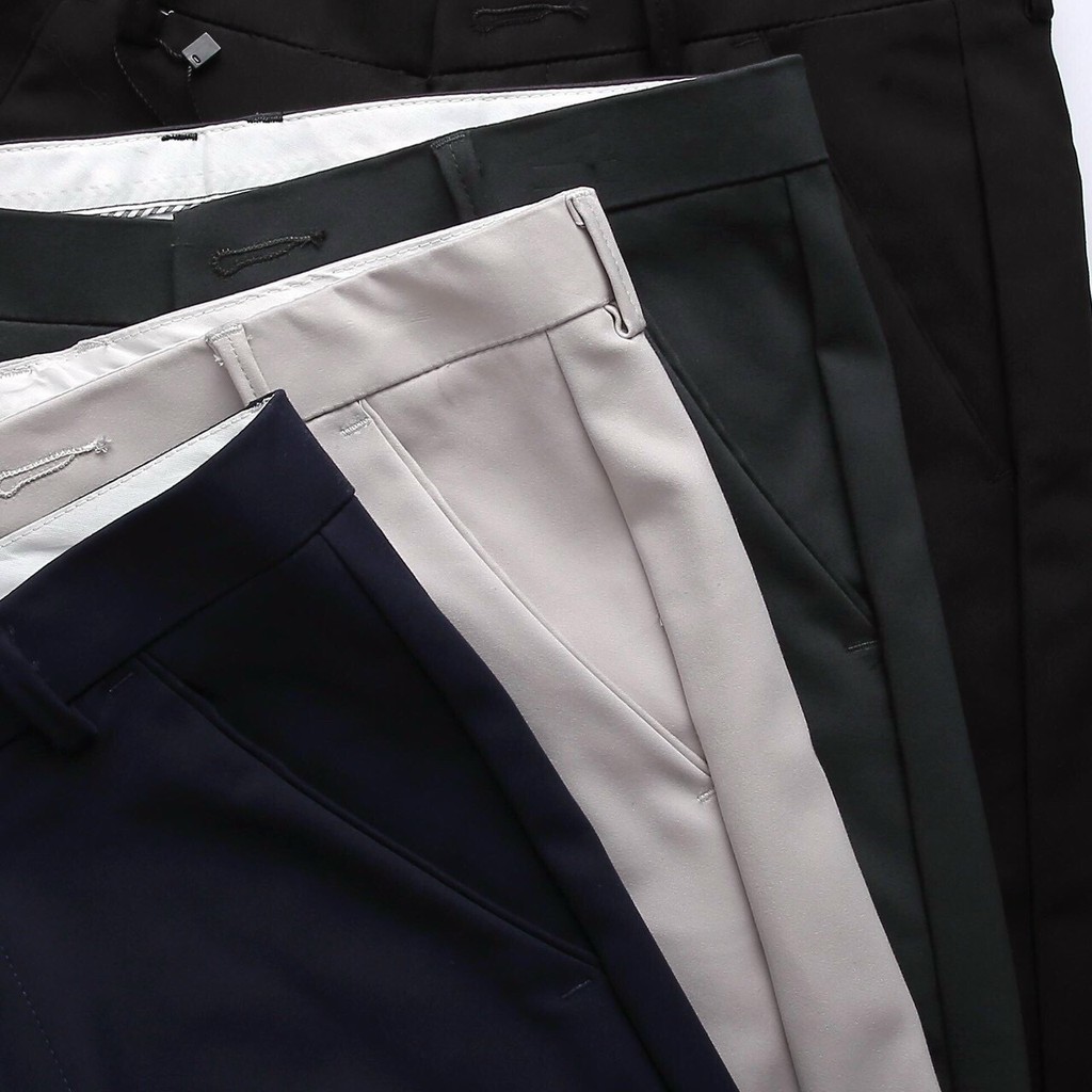 QUẦN ÂU TÂY NAM DÁNG HÀN QUỐC ỐNG CÔN ÔM BODY NHẸ VẢI CO GIÃN ĐỦ SIZE 28-37