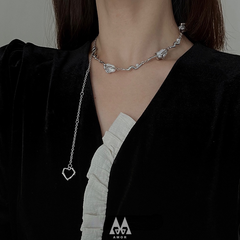 Vòng cổ Ngọc Trai Phong Cách Baroque Cá Tính Thời Trang Mùa Hè Cho Nữ