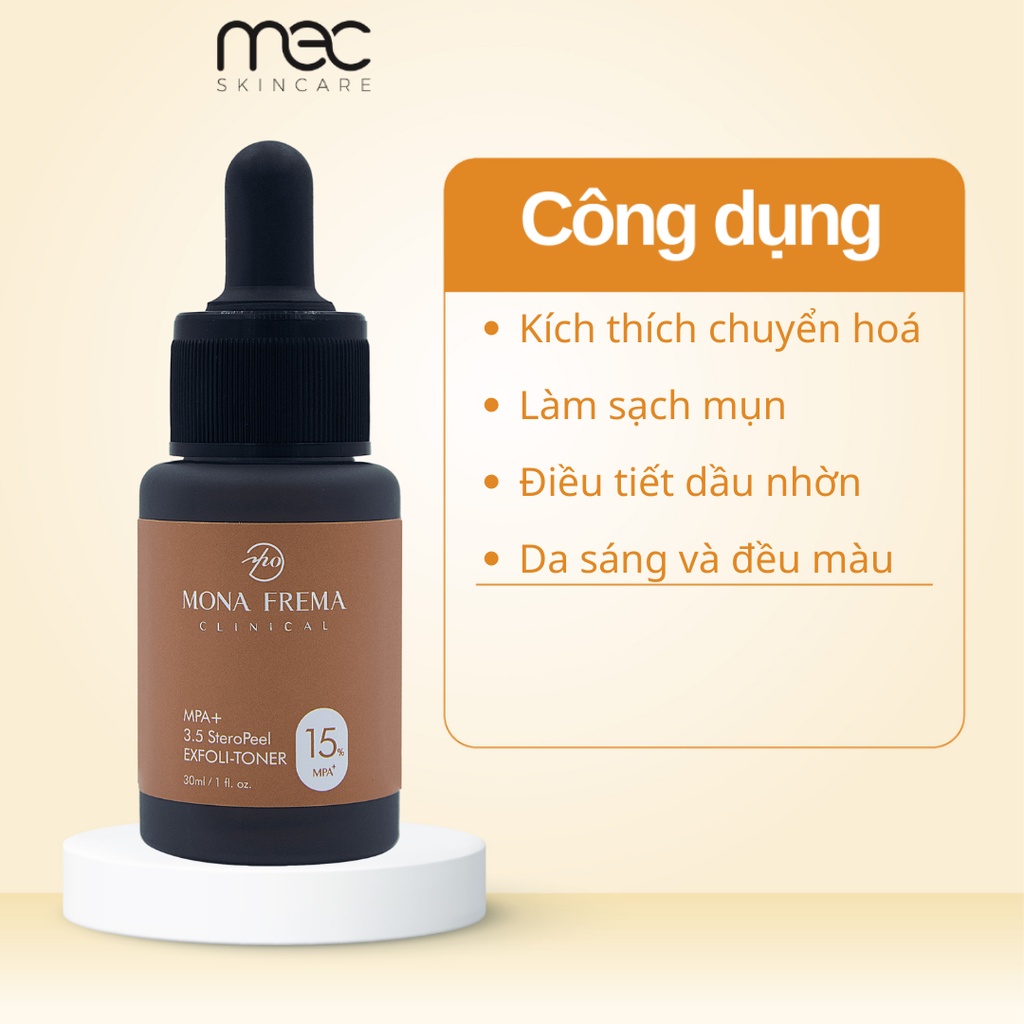 Tẩy da chết Mona Frema MPA + 3.5 SteroPeel Exfoli-Toner 15% 30ml
