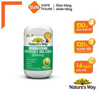 Viên Uống Bổ Não Nature's way Ginkgo Biloba 2000mg