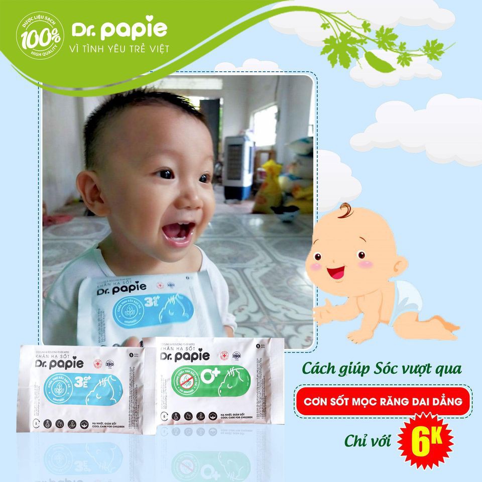 Khăn hạ sốt Dr Papie [Sukem Store]