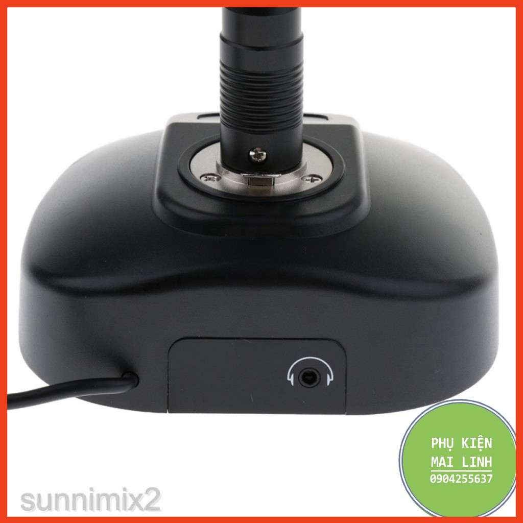 MICRO CỔ NGỖNG ĐỘ NHẠY CAO GLOARIK GM 125 micro để bục, micro phát biểu cao cấp chuyên dùng cho phòng họp, hội nghị