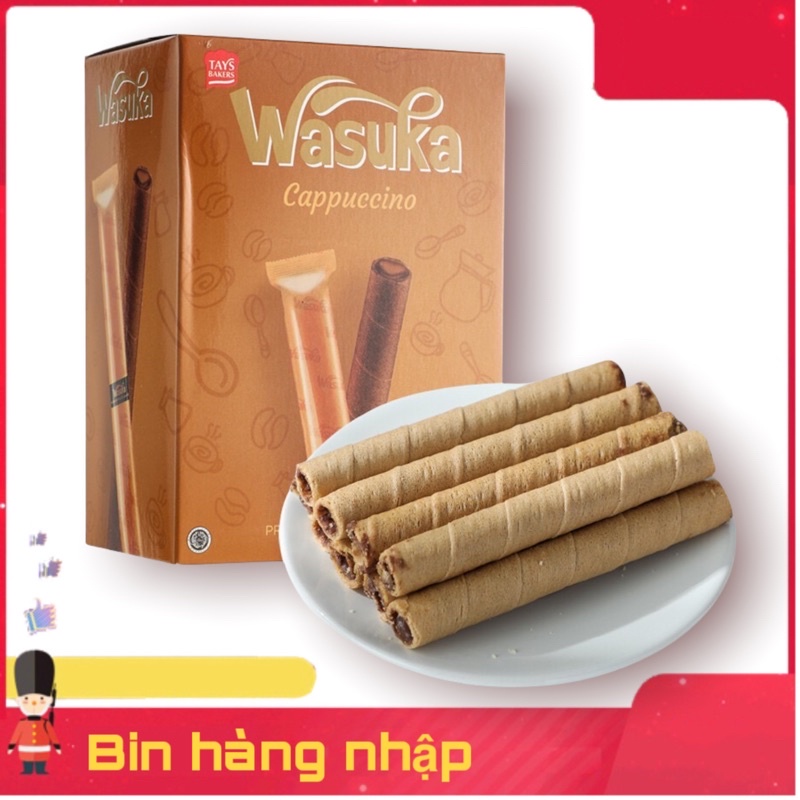 Bánh Quế Wasuka Hương Cappuccino Hộp 20 cây Nhập Từ Indonesia