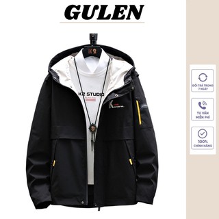 Áo khoác kaki nam đen hàn quốc form rộng unisex cao cấp có nón _ GULEN AK38