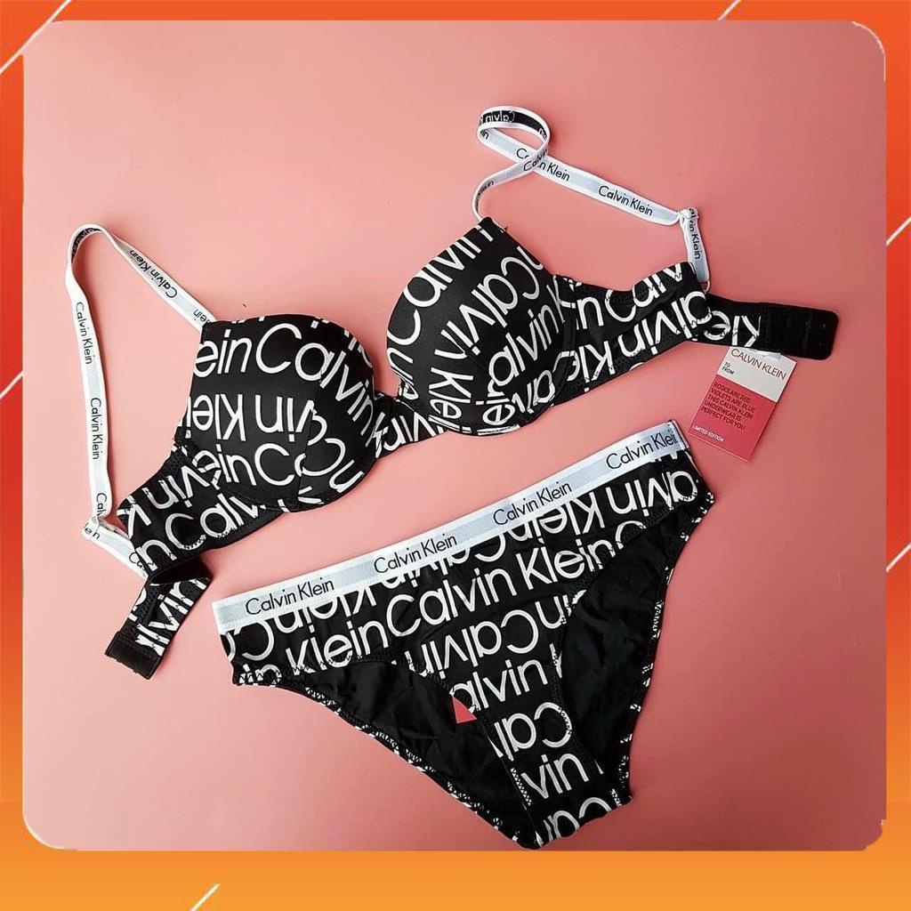 Set bộ đồ lót nữ CK cao cấp áo có gọng cup chéo, có đệm mút nâng đẩy tối đa. Mã B19990