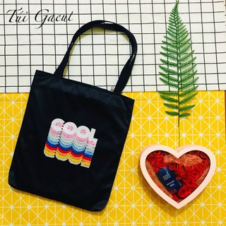 Túi vải Tote Cool cá tính phong cách Hàn Quốc
